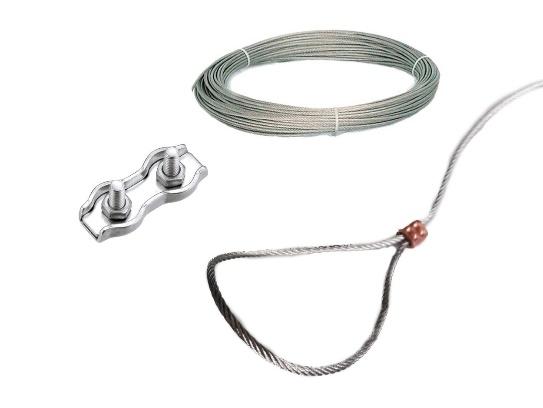 Stainless steel cable for suspending the submersible pump