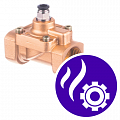 Pneumatically operated solenoid valves