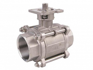 Stainless steel ball valve Tork KV903 DN 15 with ISO flange