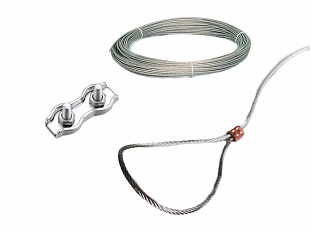 Stainless steel cable for hanging pumps in boreholes and wells 20m