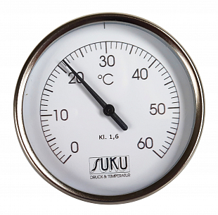 Bimetal thermometer SUKU, D 60, L 100, 0-40 °C + sump 1/2 (C31.000111)