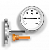 Bimetal thermometer SUKU, D 100,L 63,-30/+ 50 °C + sump 1/2 (C31.000081)