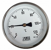 Bimetal thermometer SUKU, D 80,L 63,0-120 °C + sump,1/2