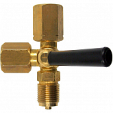 Shut-off valve SUKU, 3-way, brass, G1/2, PN25 (C20.009705)