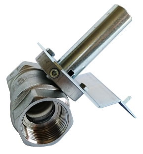 Giacomini R250 Ball Valve DN 40 with Adapter for Belimo SF, SM-A - SM-A Variant