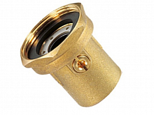 Brass screw connection Giacomini 6/4"x1" with ball valve