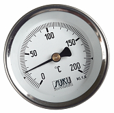 Bimetal thermometer SUKU D 63,L 40,0-200 °C + sump,1/2