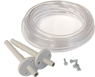 Connection kit for vent pipe including 2 m tube