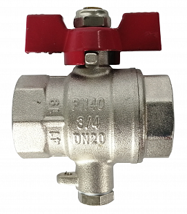 Ball valve 1/2" with M 10x1 thread for 5.0x45 mm sensor (FKM0023)