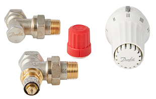 Radiator Set with Danfoss Angled Head and Valve DN 15