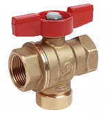Ball valve "Filter ball" Giacomini R701F - 3/4" with integrated strainer (R701FY024)