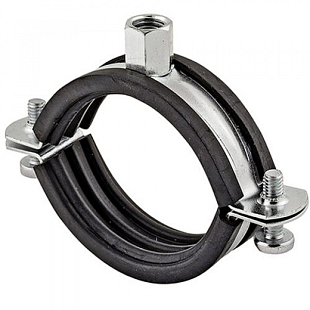 Double screw clamp with rubber 1" 31-38 mm