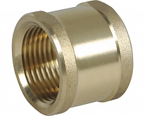 Brass socket with cylindrical threads 1"