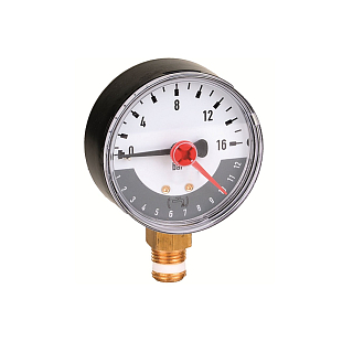 Honeywell Pressure Gauge M78M-A16, 0 - 16 bar, connection size 1/4", with memory pointer