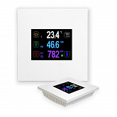 Wall-mounted touch screen Regmet RK-CHM-D for displaying T+RH+CO2, Modbus RTU communication