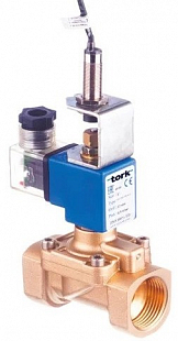 Electromagnetic water valve with auxiliary contact TORK T-KCV108 DN50, 24 VDC