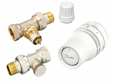 Kit with Redia thermostatic head, RA-IN valve and RLV-S Danfoss fitting (015G5332)
